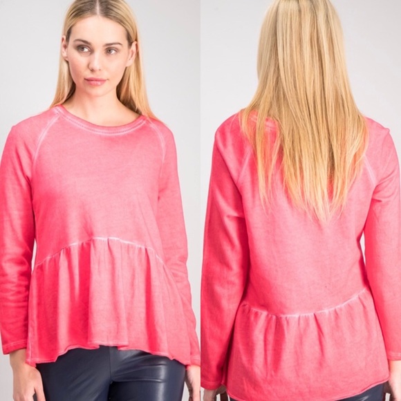 STYLE & CO $50 Bright Rose PEPLUM FLOUNCE Top NWT XS - Picture 5 of 16